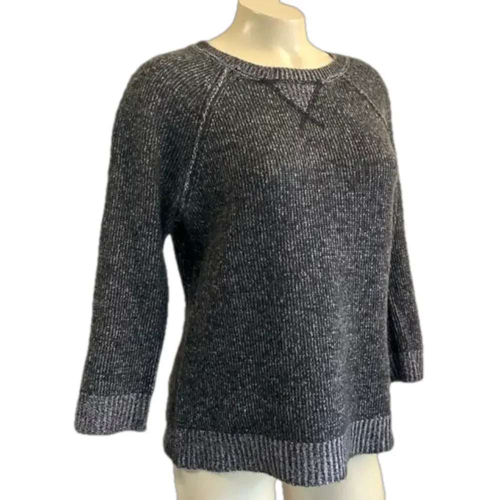AQUA 100% cashmere heather grey sweater MED